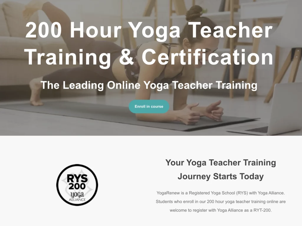 Online Yoga Teacher Training with Yoga Renew