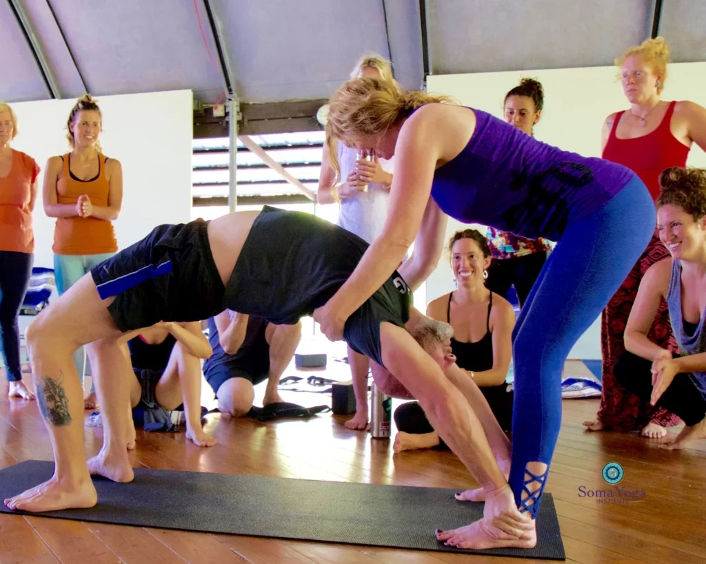 Online and in person YTT programs are available at Soma Yoga Institute