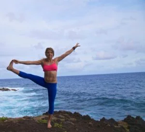 Standing Yoga Pose in Hawaii